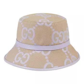 Бейсболка jumbo gg bucket hat 'beige lilac' Gucci, бежевый