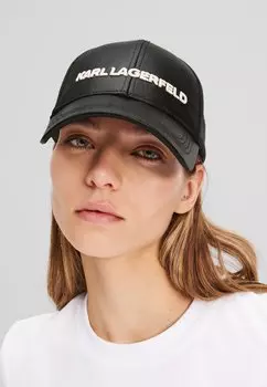 Бейсболка K/ESSENTIAL COATED KARL LAGERFELD, черный
