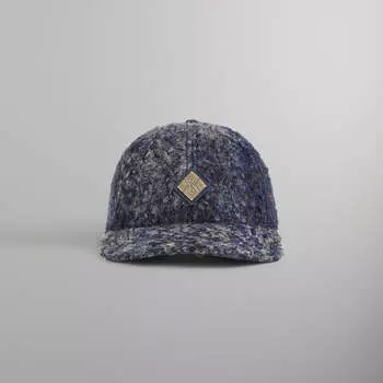 Бейсболка Kith Boucle Check Suede Brim Aaron Cap, цвет Vista