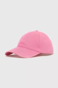 Бейсболка Lacoste из хлопка, розовый