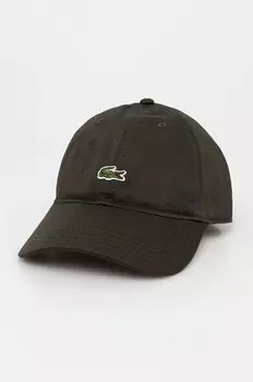 Бейсболка Lacoste из хлопка, зеленый
