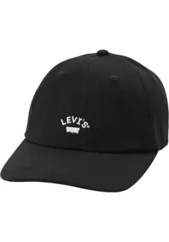 Бейсболка Levi's "LAZY GIRL LOGO" с вышивкой логотипа бренда, черный