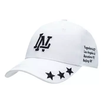 Бейсболка Li-Ning Logo Baseball Cap 'White Black', серый