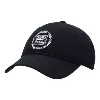 Бейсболка Li-Ning Skate Logo Baseball Cap 'Black', черный