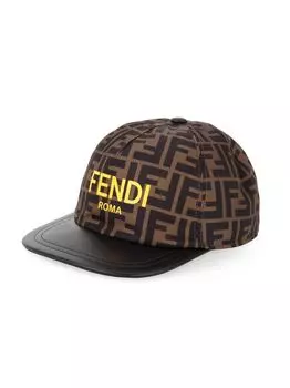 Бейсболка Little Kid's & Kid's с логотипом FF Fendi, коричневый