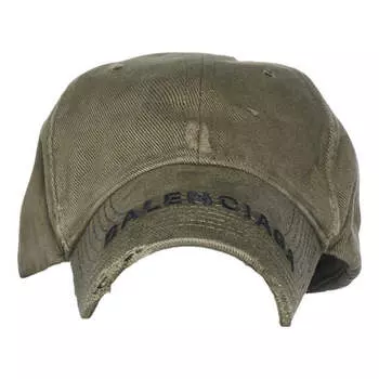 Бейсболка logo visor cap 'khaki green' Balenciaga, зеленый