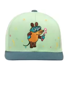 Бейсболка LOGOSHIRT "Мышка - Химик" с детальной вышивкой, синий