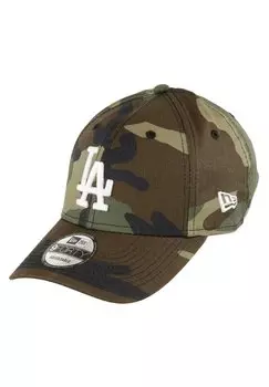 Бейсболка LOS ANGELES DODGERS MLB REAR LOGO WOODLAND WOODLAND CAMO New Era, цвет grn