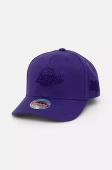 Бейсболка Los Angeles Lakers из смесовой шерсти Mitchell&Ness, фиолетовый