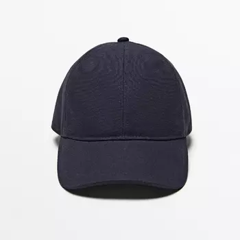 Бейсболка Massimo Dutti Cotton Canvas, синий