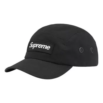 Бейсболка military camp cap 'black white' Supreme, черный