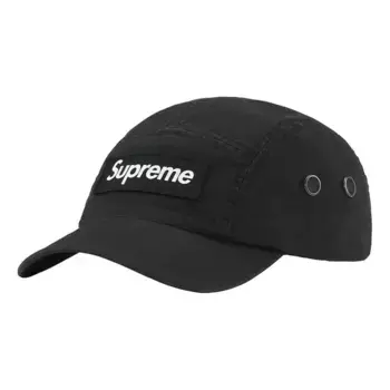 Бейсболка military camp cap 'black white' Supreme, черный