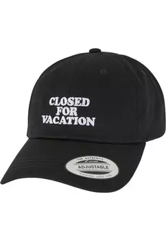 Бейсболка Mister Tee Cap Closed For Vacation, черный