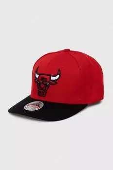 Бейсболка Mitchell & Ness Chicago Bulls из смесовой шерсти Mitchell&Ness, красный