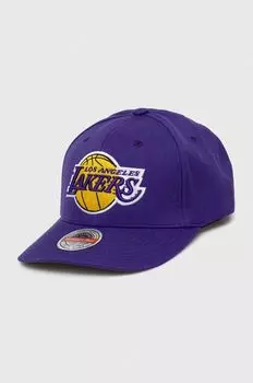 Бейсболка Mitchell & Ness Los Angeles Lakers из смесовой шерсти Mitchell&Ness, фиолетовый