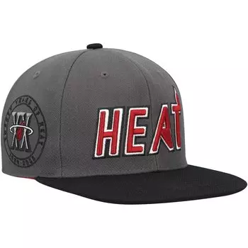 Бейсболка Mitchell & Ness Miami Heat, серый