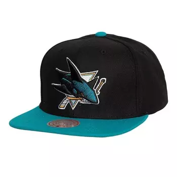 Бейсболка Mitchell & Ness San Jose Sharks, черный