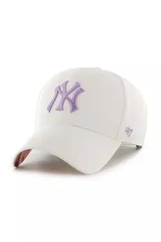 Бейсболка MLB New York Yankees из смесовой шерсти 47brand, белый