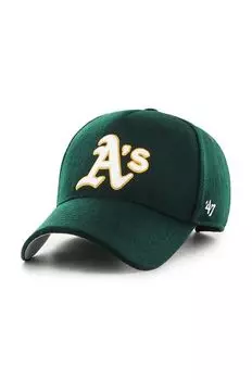 Бейсболка MLB Oakland Athletics из смесовой шерсти 47 brand, зеленый
