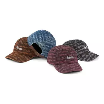 Бейсболка multi type jacquard denim 6-panel 'multi-color' Supreme, мультиколор