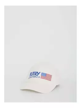 Бейсболка мужская Autry с вышивкой флага и букв, белый