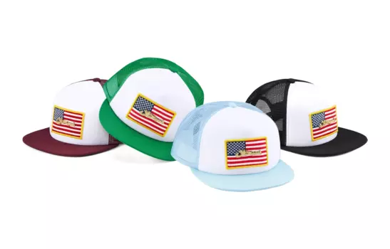 Бейсболка Name Plate Mesh Back 5 Panel Supreme, светло-голубой