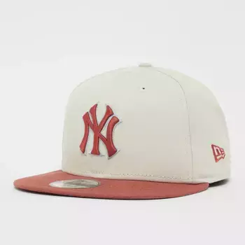 Бейсболка New Era 9Fifty Patch MLB New York Yankees, бежевый/оранжевый