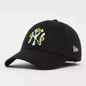 Бейсболка New Era 9Forty Female Floral in MLB New York Yankees, черно-белый