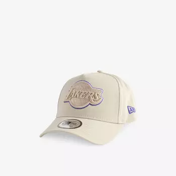 Бейсболка New Era 9Forty LA Lakers Outline из хлопкового твила, бежевый