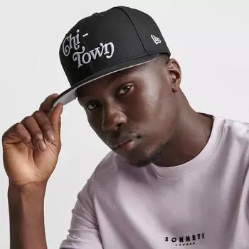 Бейсболка New Era Chi-Town Script Icon 9FIFTY Snapback, черный