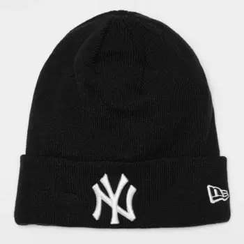 Бейсболка New Era Cuff Knit MLB New York Yankees Essential, черный