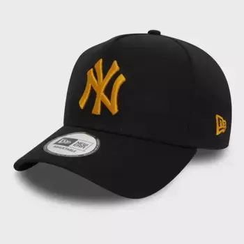 Бейсболка New Era League Essential MLB New York Yankees 9FORTY E-Frame, черный/желтый