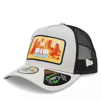 Бейсболка New Era LicensePlate Trucker, серый