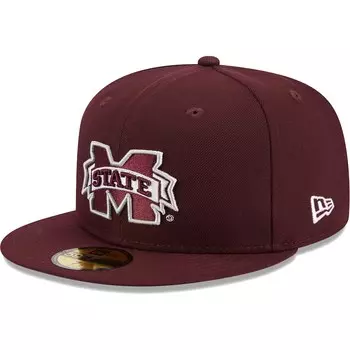Бейсболка New Era Mississippi State Bulldogs, бордовый