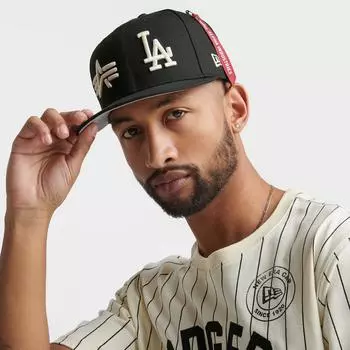 Бейсболка New Era x Alpha Industries Los Angeles Dodgers MLB 59FIFTY, черный
