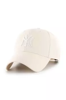 Бейсболка New York Yankees из смесовой шерсти 47 brand, бежевый