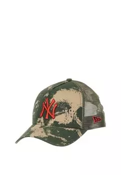 Бейсболка NEW YORK YANKEES MLB SPRAYCAMO RIPSTOP A-FRAME New Era, зеленый