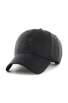 Бейсболка NHL Chicago Blackhawks из смесовой шерсти 47 brand, черный