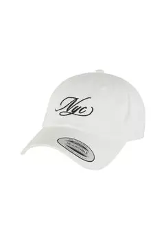 Бейсболка NYC CALLIGRAPHY LETTERS DAD Mister Tee, белый