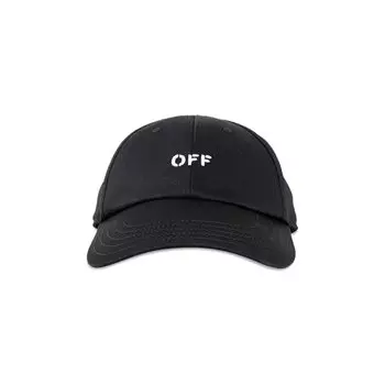 Бейсболка Off-White Off Stamp Baseball Cap, черный/белый