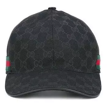 Бейсболка original gg canvas baseball hat with web 'black' Gucci, черный