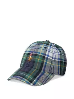 Бейсболка-оксфорд в клетку POLO RALPH LAUREN, зеленый