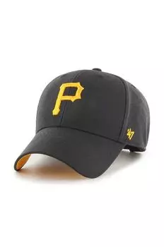 Бейсболка Pittsburgh Pirates из смесовой шерсти 47 brand, черный
