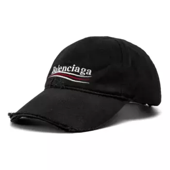 Бейсболка political campaign destroyed cap 'black' Balenciaga, черный