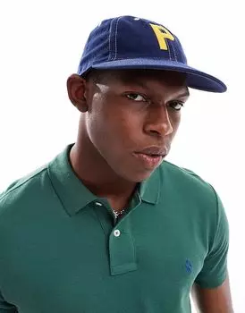Бейсболка Polo Ralph Lauren Authentic P с аппликацией из замши в цвете Newport Navy