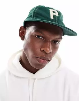Бейсболка Polo Ralph Lauren Authentic P с аппликацией из замши, средне-зеленого цвета