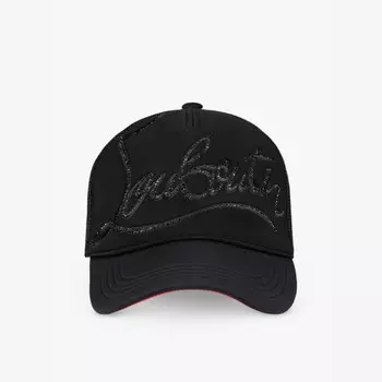 Бейсболка Rocknride из неопрена и сетки, украшенная стразами Christian Louboutin, черный