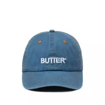 Бейсболка Rounded Logo 6 Panel Cap Butter Goods, цвет slate