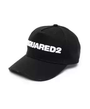 Бейсболка с эффектом потертости Dsquared2, черный