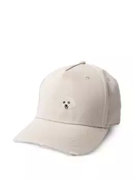 Бейсболка с эффектом потертости и вышивкой PELO FOUNDATION, нейтральный